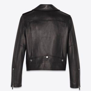 YSL MOTORCYCLE JACKET IN PLUNGED LAMBSKIN